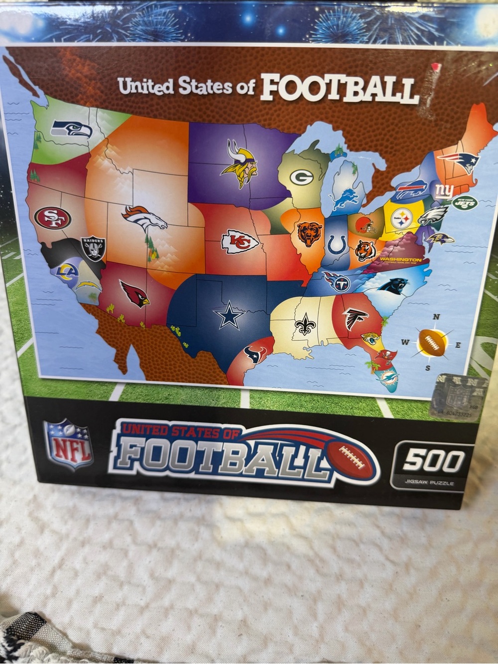 NFL United States of Football 500-Piece Puzzle - Multicolor